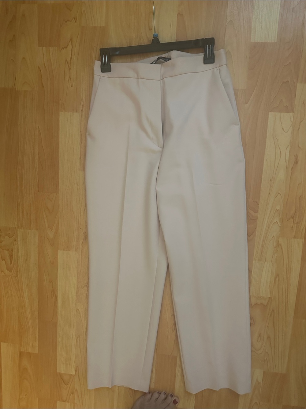 Zara Tailored Wide-Leg Blush Pink Trousers